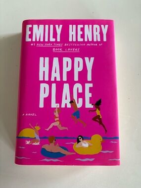 Emily Henry Happy Place — Pink Hardcover Novel